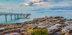 Walk along the pier in Darwin this Father's Day